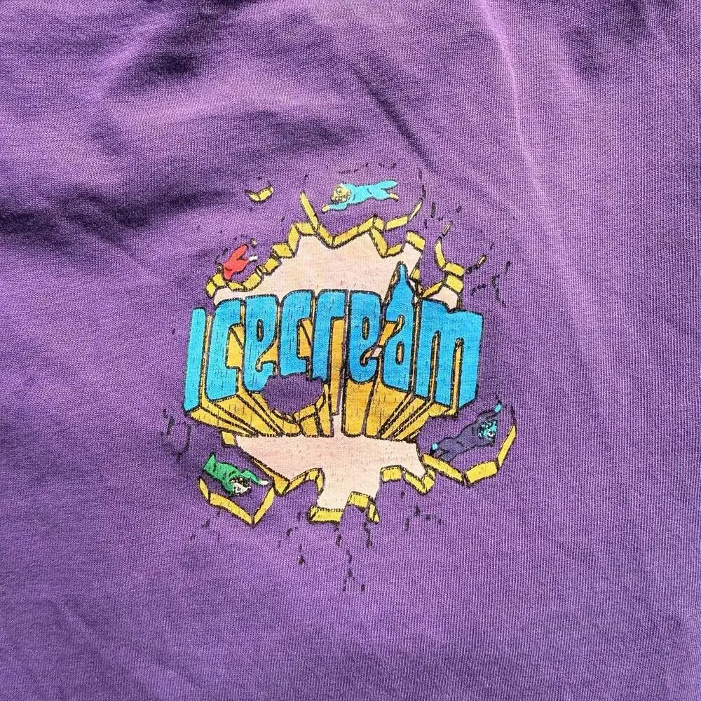 Icecream Purple Graphic Logo Short Sleeve T-Shirt